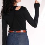 Top Goutte d'eau noir