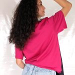 T-shirt Color Block noir